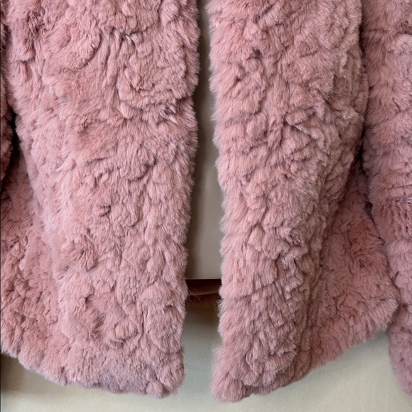 Line & Dot Plush Faux Fur Pink Teddy Jacket size S - Picture 3 of 11